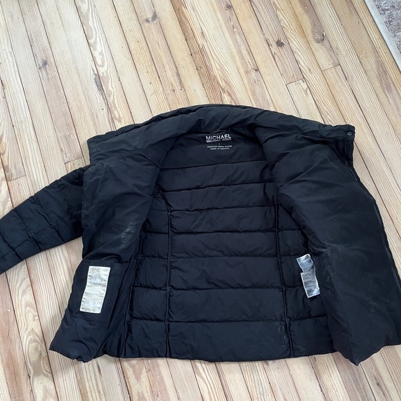 Michael Kors Black Down feather waterfowl Puffer Jacket Mock Neck full Zip Women - Picture 9 of 15